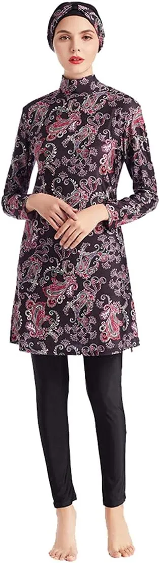 SARBUTER Muslim Swimwear for Women Modest Full Cover Swimsuit Long Sleeve Hijab Burkini