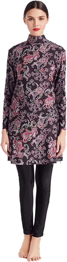 SARBUTER Muslim Swimwear for Women Modest Full Cover Swimsuit Long Sleeve Hijab Burkini
