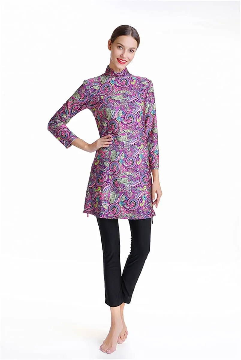 SARBUTER Muslim Swimwear for Women Modest Full Cover Swimsuit Long Sleeve Hijab Burkini