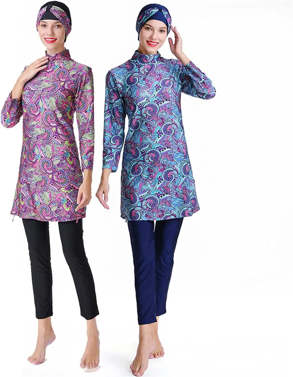 SARBUTER Muslim Swimwear for Women Modest Full Cover Swimsuit Long Sleeve Hijab Burkini