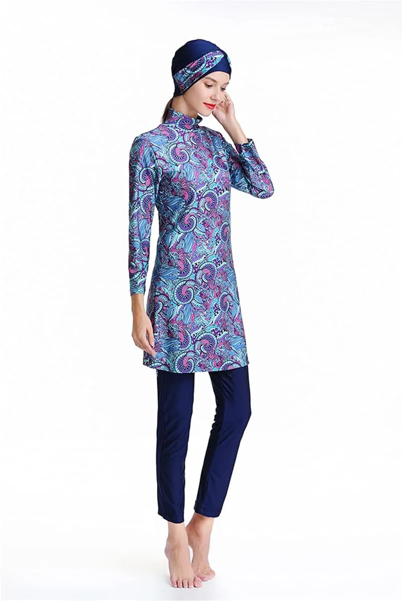 SARBUTER Muslim Swimwear for Women Modest Full Cover Swimsuit Long Sleeve Hijab Burkini