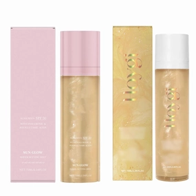 Sheer Setting Mist, Face Nighter Setting Spray With Shimmering Body Oil, Setting Mist Spf 50 Long-Lasting Moisturizing (2PCS)