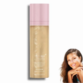 Sheer Setting Mist Sunscreen SPF 50,Hydrating Glow Mist with Shimmering Oil,Broad Spectrum Shimmering Body Oil Mist, Non - Greasy, Non-Greasy & Fast-Absorbing for Face & Body (1)