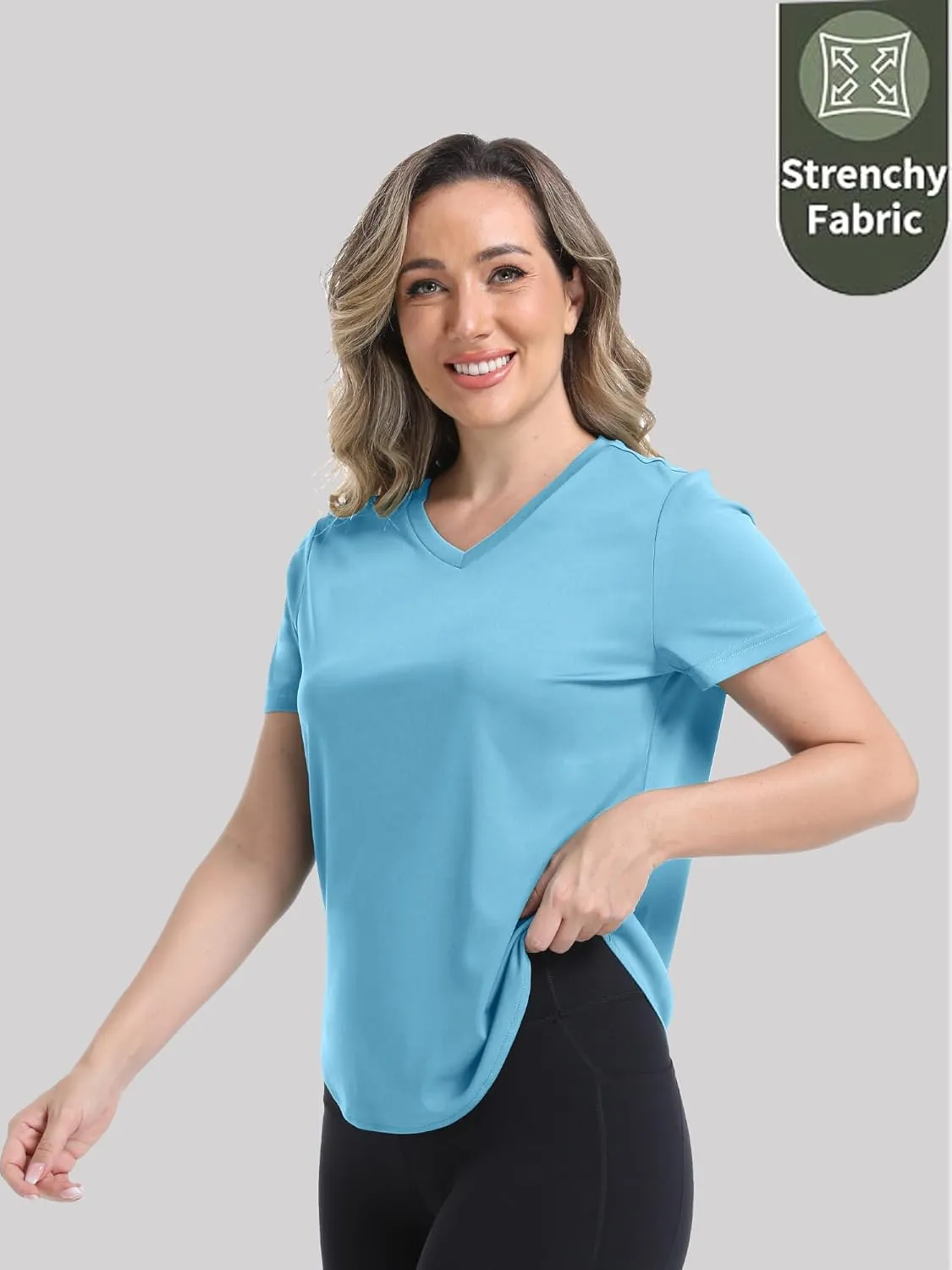 Shirts for Womens Long Sleeve T-Shirts SPF 50  Sun Protection Quick Dry Workout Hiking Running Athletic Tshirts Summer