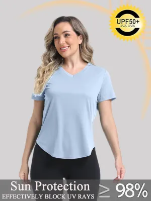 Shirts for Womens Long Sleeve T-Shirts SPF 50  Sun Protection Quick Dry Workout Hiking Running Athletic Tshirts Summer