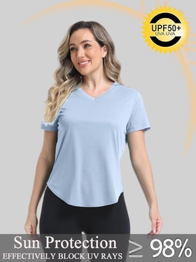 Shirts for Womens Long Sleeve T-Shirts SPF 50  Sun Protection Quick Dry Workout Hiking Running Athletic Tshirts Summer
