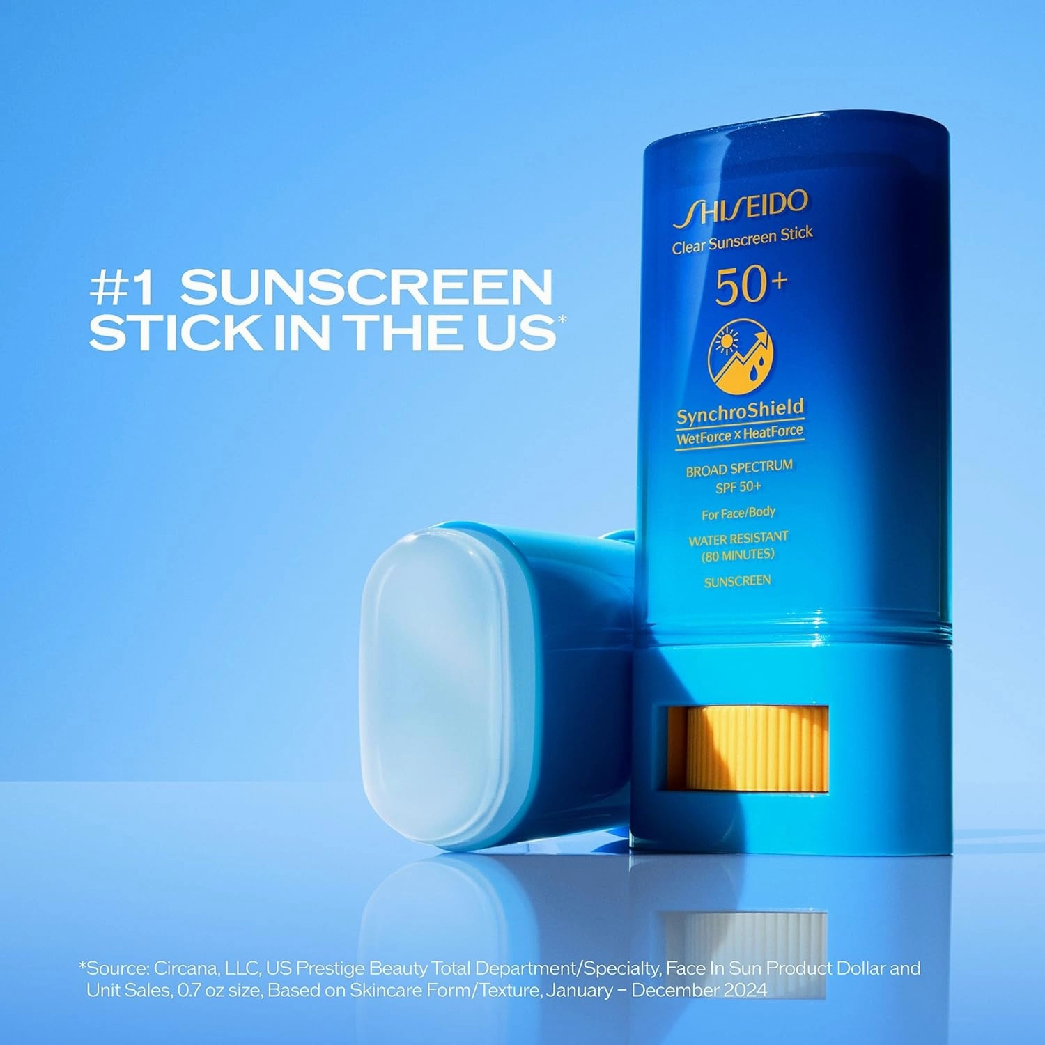 Shiseido Clear Sunscreen Stick SPF 50  - Invisible Broad-Spectrum Face Sunscreen - Wear Under & Over Makeup - Lightweight Formula - All Skin Types
