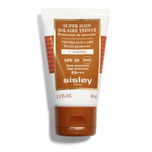 Sisley Paris Tinted Sunscreen Cream SPF 30, 1 Natural - 40 mL - Non-Greasy Tinted Moisturizer - Broad Spectrum UVA/UVB Protection - Water Resistant Up to 40 Minutes - Non-Comedogenic