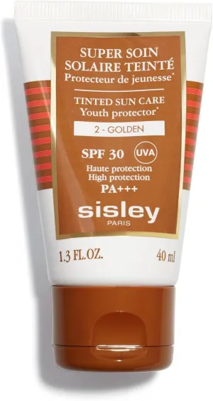 Sisley Paris Tinted Sunscreen Cream SPF 30, 2 Golden - 40 mL - Non-Greasy Tinted Moisturizer - Broad Spectrum UVA/UVB Protection - Water Resistant Up to 40 Minutes - Non-Comedogenic