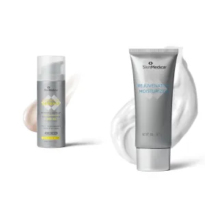 SkinMedica Moisturize and Protect Duo-SkinMedica Essential Defense Mineral Shield SPF Sunscreen for Face, Tinted and SkinMedica Rejuvenative Moisturizer - Daily Face Lotion
