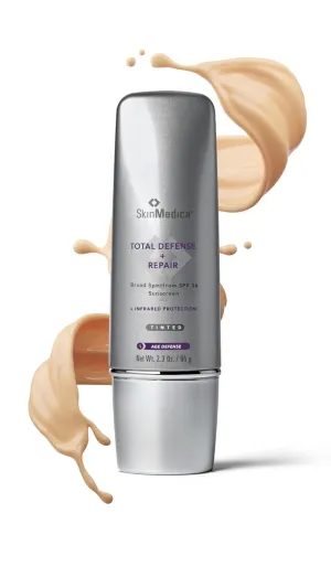 SkinMedica Total Defense   Repair SPF 34 Tinted Sunscreen for Face. This Lightweight, Facial Sunscreen is Ideal for Oily and/or Combination Skin, 2.3 Oz