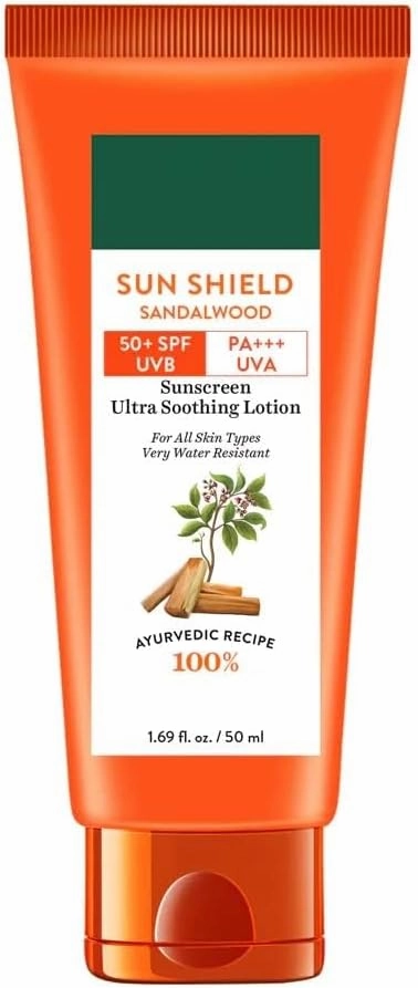 SM Sandalwood 50 SPF Sunscreen Ultra Soothing FACE Lotion for All Skin Types