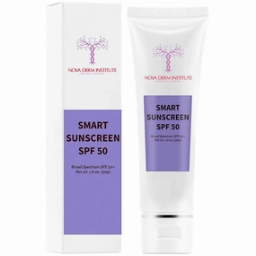Smart Sunscreen SPF 50 Clear Facial Sunscreen Daily Gel Sun screen Sunblock Face Moisturizer with SPF Broad Spectrum Women & Mens Face Sunscreen