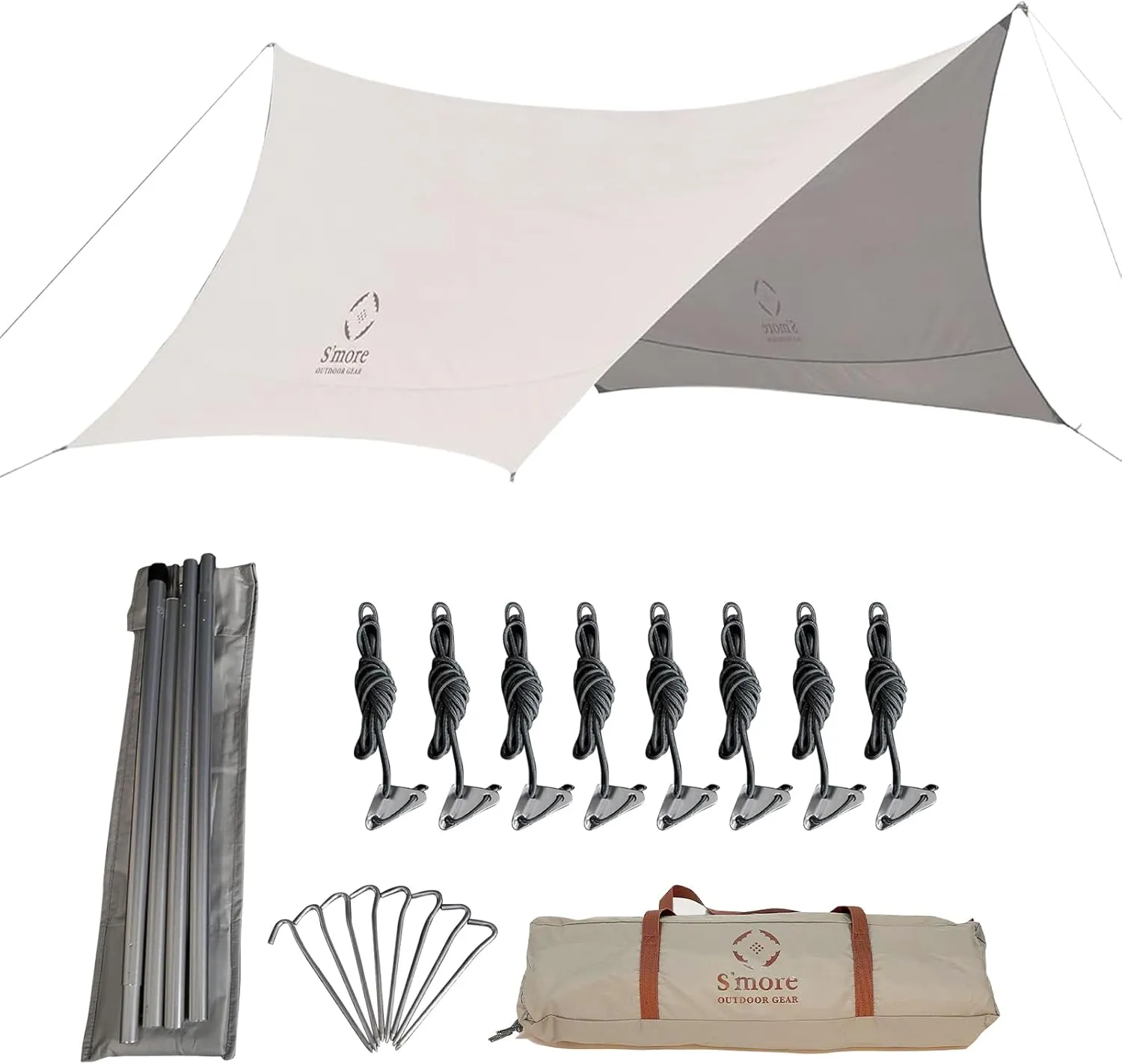 S'more A-Base Tent Tarp 330,Waterproof Camping Tarp for Camping Front Porch Awning Rain Fly Tarp for Camping Hiking and Outdoor Activities