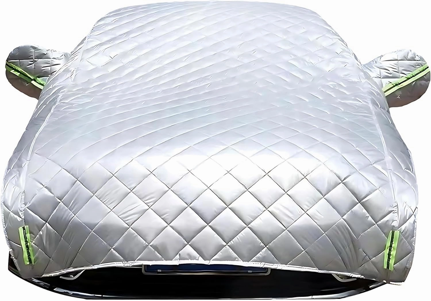 Snow Car Cover Compatible with Mercedes Benz GLS 580 2019-2023, Winter Snow Car Cover Waterproof All Weather Full Exterior Cover Outdoor with Lock/Door Zipper(Silver-semi)