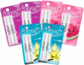 Softlips Protectant/Sunscreen SPF 20 Assorted Fun Flavors Lip Balm, 2 Count (Pack of 6)
