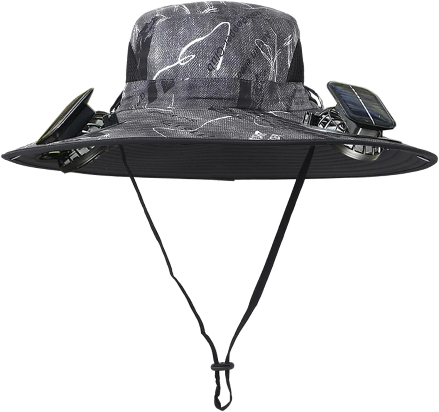 Solar Fan Hat,with 2 Solar Powered Fans,Outdoor Summer UV Hiking Camping Fishing Hat,Solar & USB Charging