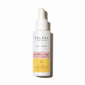 Solara Suncare - Guardian Angel Super Peptide Sunscreen Milk, SPF 50 | EWG Verified, Vegan, Cruelty Free, Reef friendly | Plump Energize | Zinc Oxide Helps Fight UVA, UVB, Pollution (1 fl oz | 30 ml)