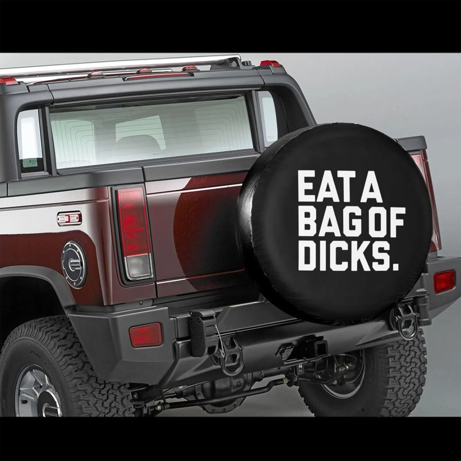 Spare Tire Cover Eat A Bag of Dicks SUV Rv Tire Cover Dust-Proof for Camper Trailer Truck Travel Trailer Universal Accessories 15 Inch
