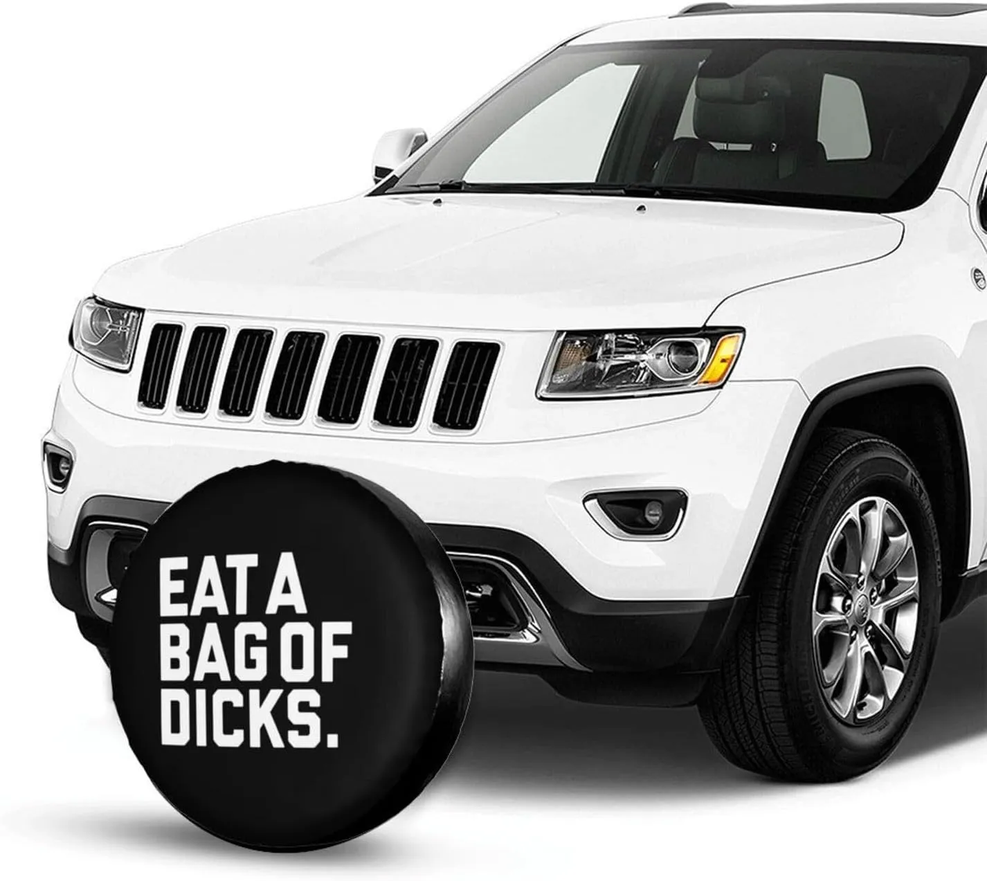 Spare Tire Cover Eat A Bag of Dicks SUV Rv Tire Cover Dust-Proof for Camper Trailer Truck Travel Trailer Universal Accessories 15 Inch