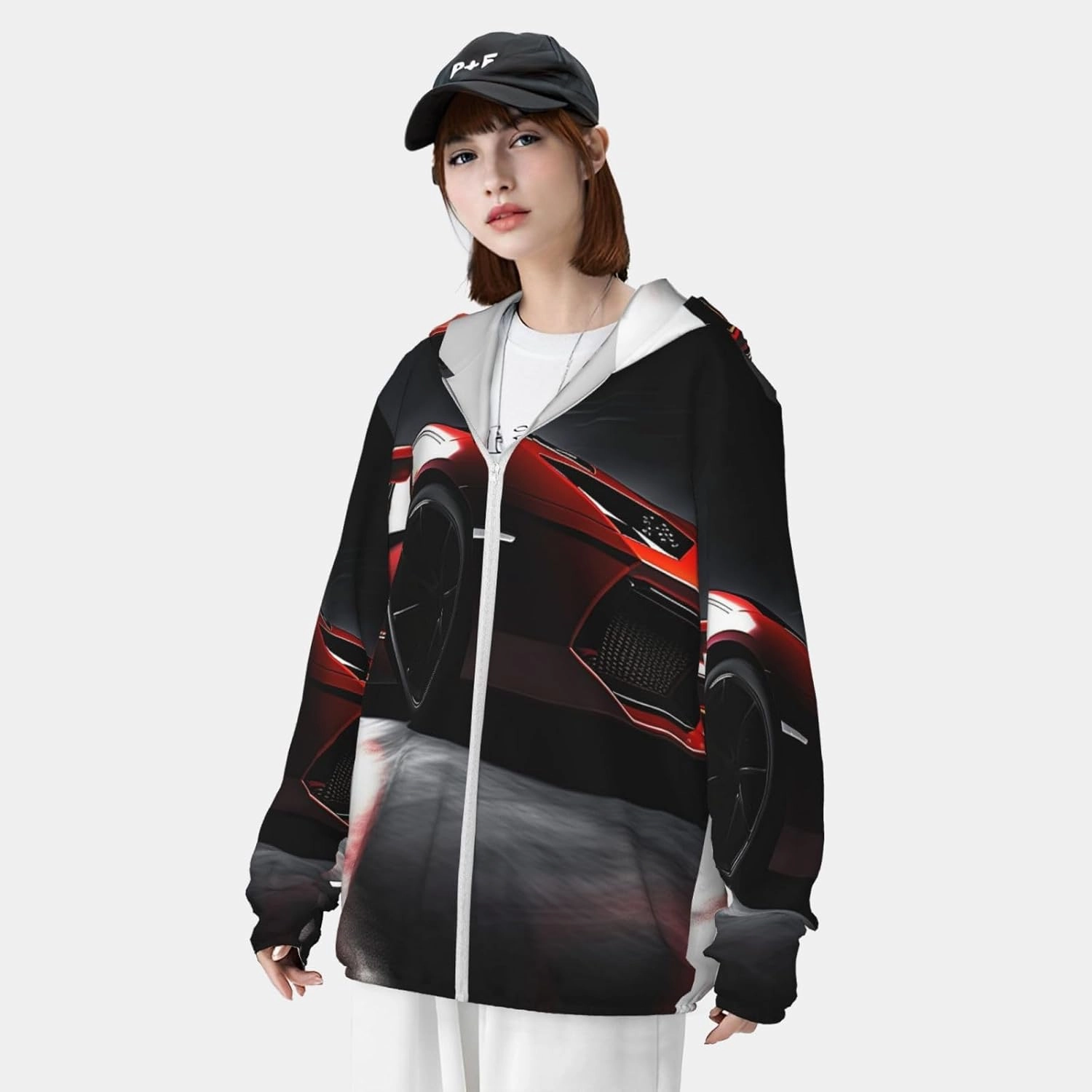 Speed Sport Car Unisex Sun Protection Hoodie UPF 50  Long Sleeve Sun Shirt Lightweight Hoodie Jacket