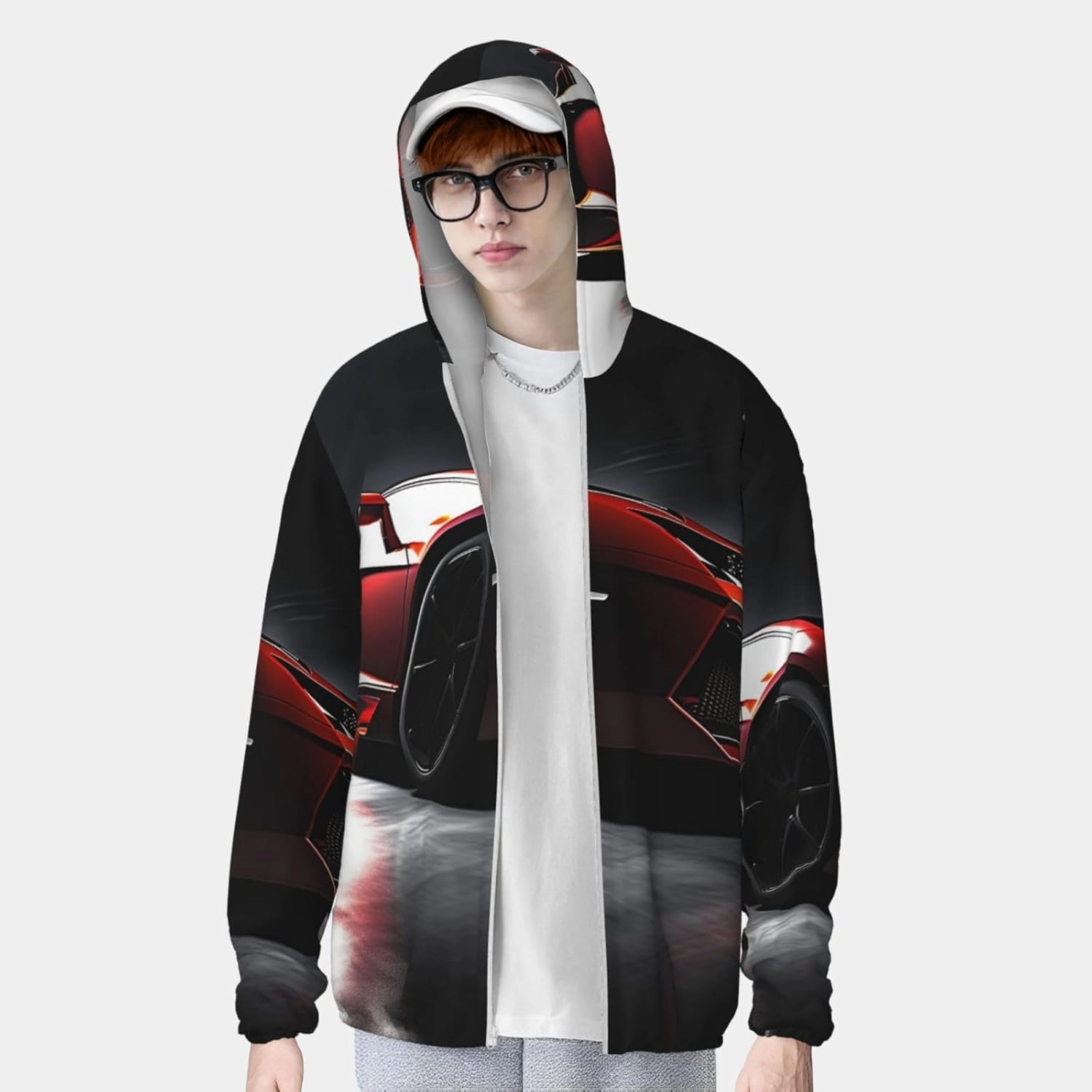 Speed Sport Car Unisex Sun Protection Hoodie UPF 50  Long Sleeve Sun Shirt Lightweight Hoodie Jacket