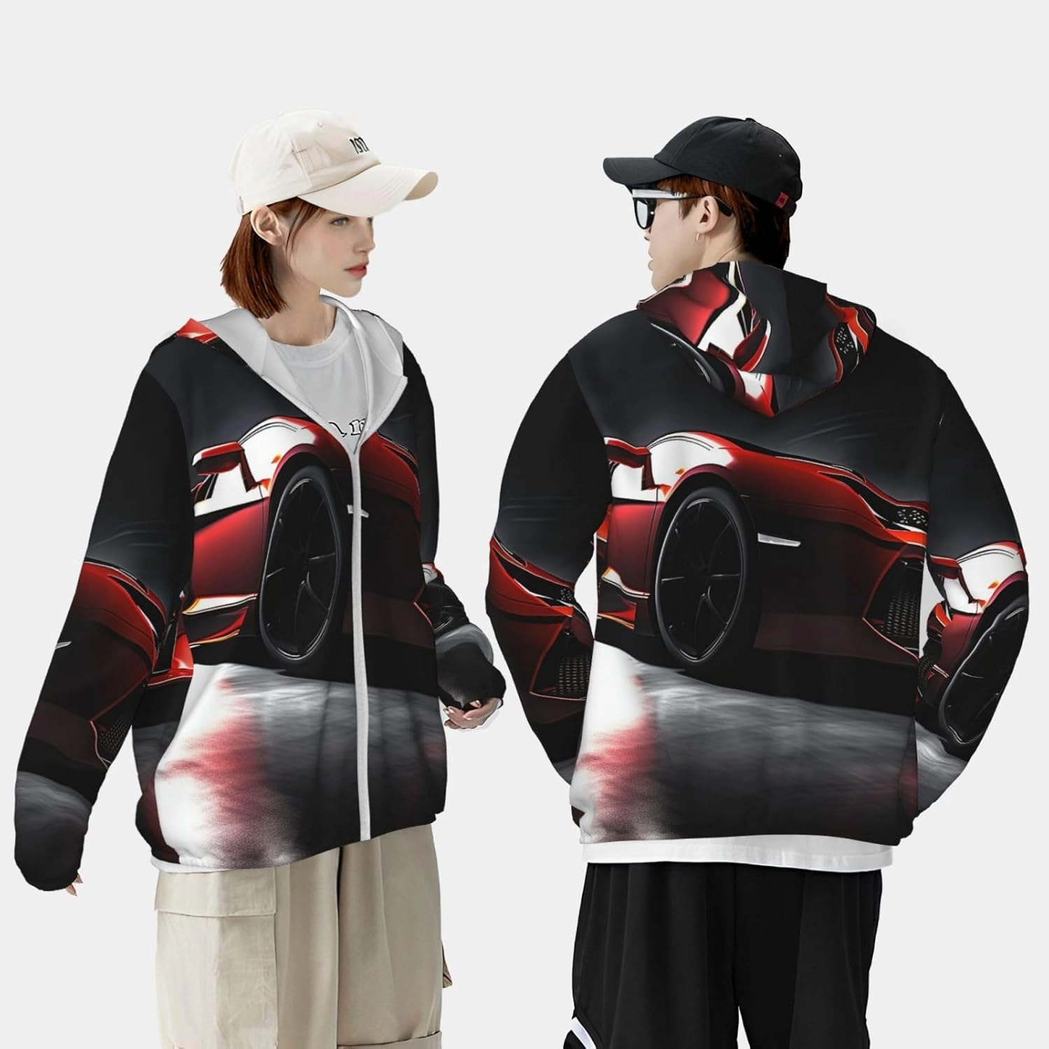 Speed Sport Car Unisex Sun Protection Hoodie UPF 50  Long Sleeve Sun Shirt Lightweight Hoodie Jacket