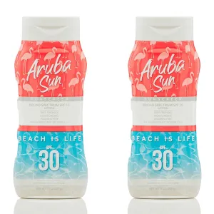 SPF 30 Sunscreen Lotion | 2-pack | Aruba Reef Act Compliant no 67 Octinoxate & Oxybenzone Free | Water-Resistant, Non-Greasy, Broad Spectrum UVA/UVB Sunscreen, 8 oz (2-Pack)