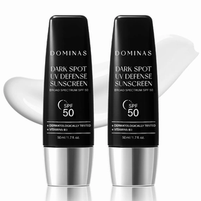 SPF 50 DOMINAS Sunscreen (Pack of 2, 1.7fl oz*2) - Korean Skin Care, UV Defense Sunblock, No White Cast, Non-Greasy, Hydrating, Lightweight Protection for Face & Body, Niacinamide, Sun Cream