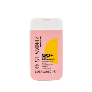 St Moriz Suncare SPF - Sunscreen - Broad Spectrum Protection Water Resistant Sunscreen Moisturizing Lotion   Vitamin E - Oxybenzone & Octinoxate Free - Vegan - Body, 50, Sun Protection Factor (SPF)