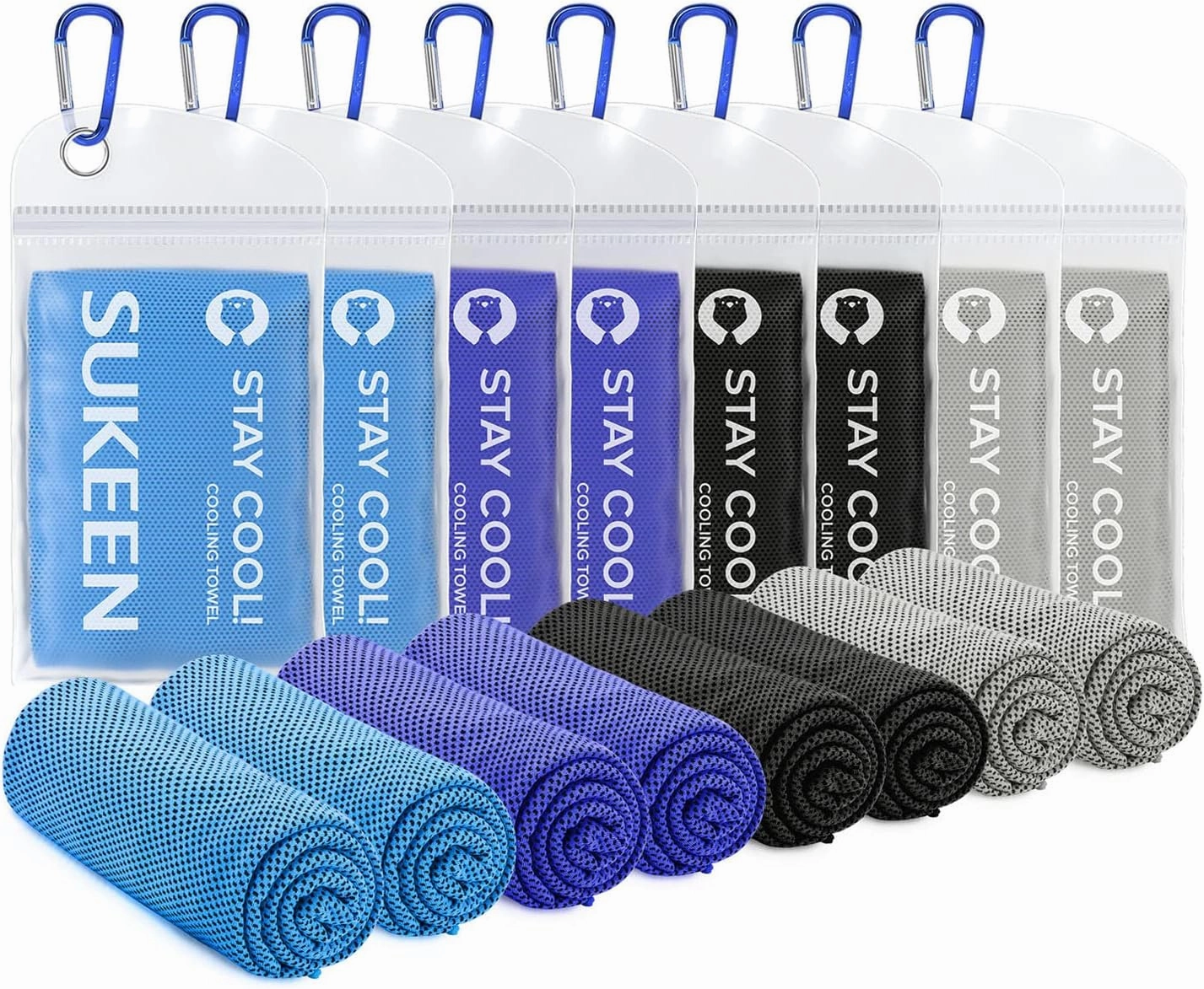 Sukeen Cooling Towel for Neck and Face(40"x12"),Soft Breathable Microfiber Ice Towel for Yoga,Sport,Running,Gym,Workout,Camping,Fitness,Workout & More Activities