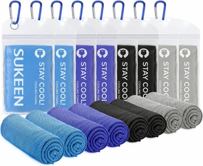 Sukeen Cooling Towel for Neck and Face(40"x12"),Soft Breathable Microfiber Ice Towel for Yoga,Sport,Running,Gym,Workout,Camping,Fitness,Workout & More Activities