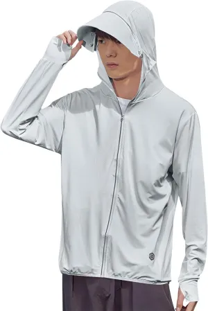 Summer UV Protection Shirts for Men 2025 Zipper UPF 50  Long Sleeve Rash Guard Outfit Swimming Fishing Stretch Hoodie