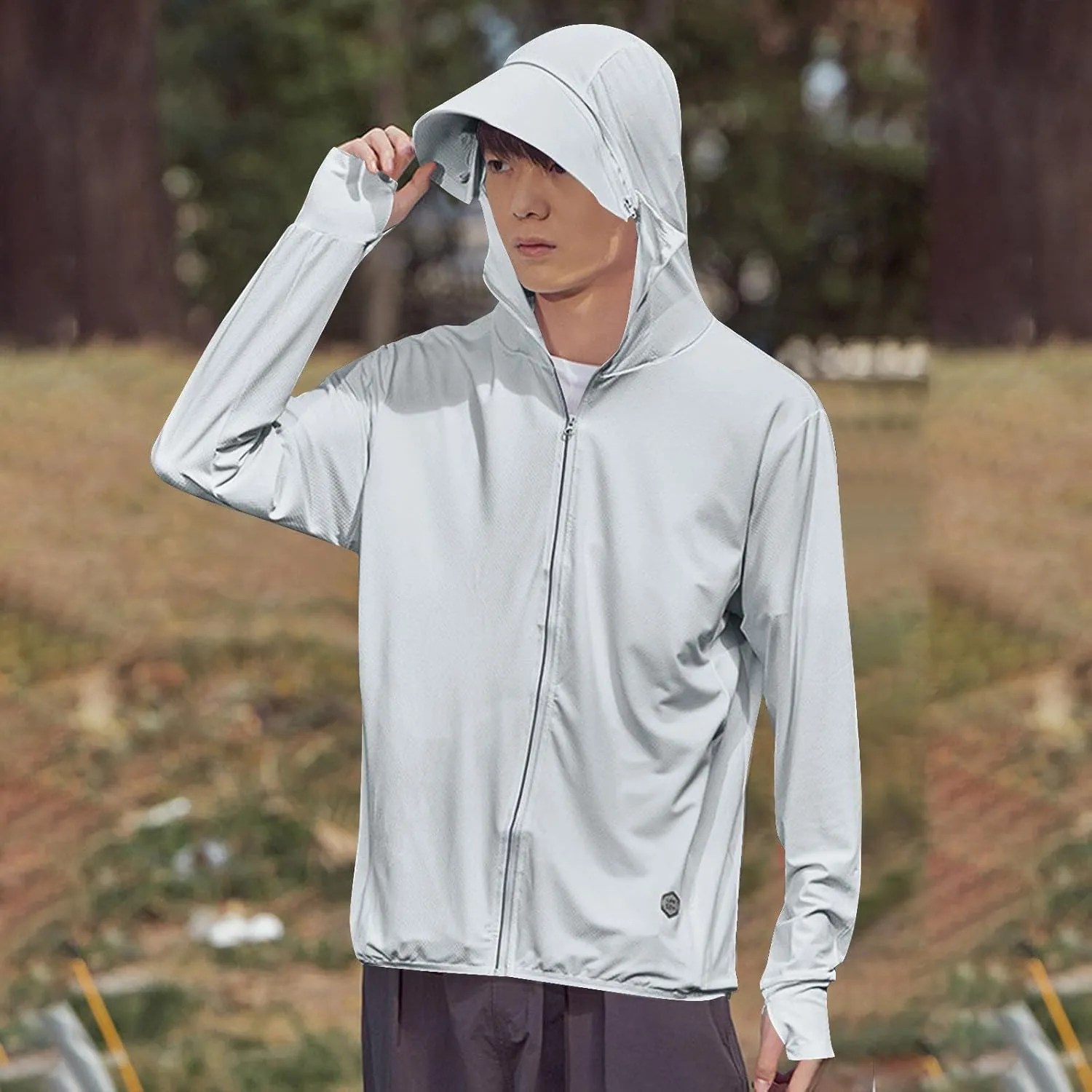 Summer UV Protection Shirts for Men 2025 Zipper UPF 50  Long Sleeve Rash Guard Outfit Swimming Fishing Stretch Hoodie