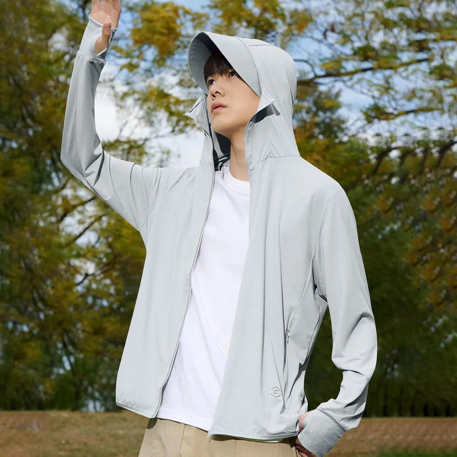 Summer UV Protection Shirts for Men 2025 Zipper UPF 50  Long Sleeve Rash Guard Outfit Swimming Fishing Stretch Hoodie