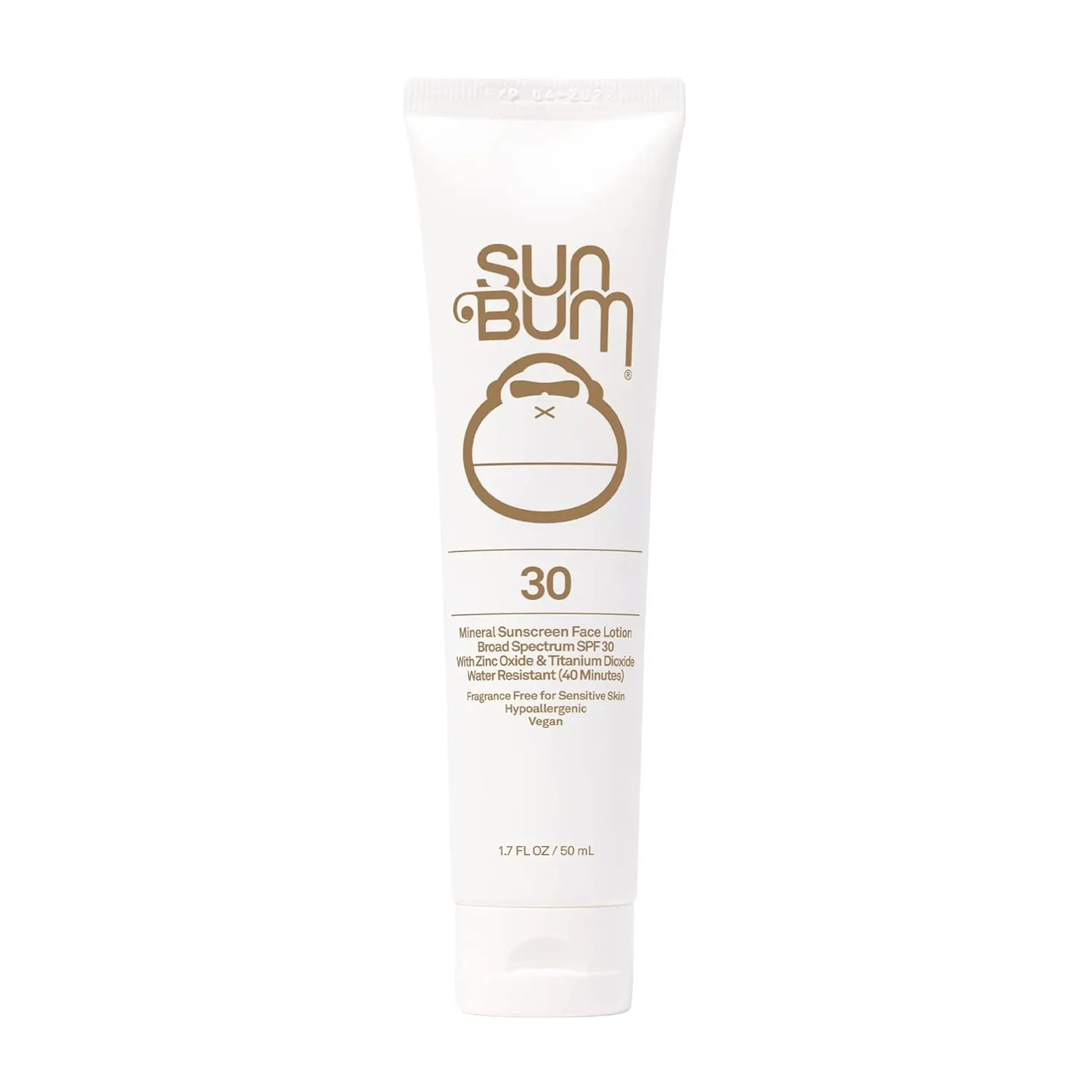 Sun Bum Mineral SPF 30 Face Sunscreen - Non-Tinted - Broad Spectrum Moisturizing Sunscreen with Vitamin E - Hawaii 104 Act Compliant (Made without Octinoxate & Oxybenzone) - Travel Friendly 1.7 oz