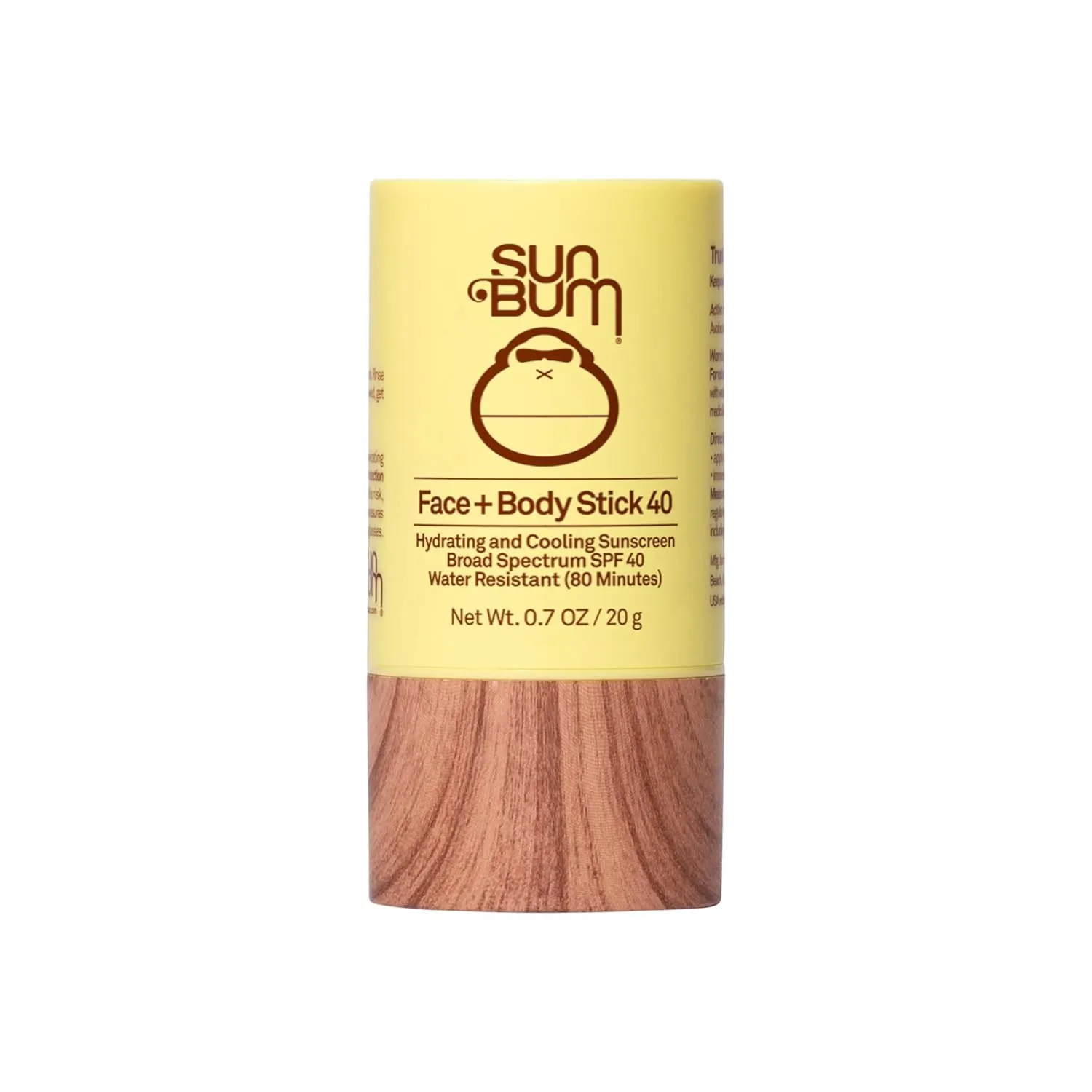 Sun Bum Original SPF 40 Face and Body Sunscreen Stick - Water resistant Broad Spectrum Facial Sunscreen - Hawaii 104 Act Compliant (Made Without Octinoxate & Oxybenzone) - Travel Friendly - 0.7 oz