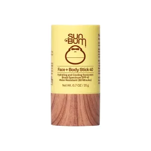 Sun Bum Original SPF 40 Face and Body Sunscreen Stick - Water resistant Broad Spectrum Facial Sunscreen - Hawaii 104 Act Compliant (Made Without Octinoxate & Oxybenzone) - Travel Friendly - 0.7 oz