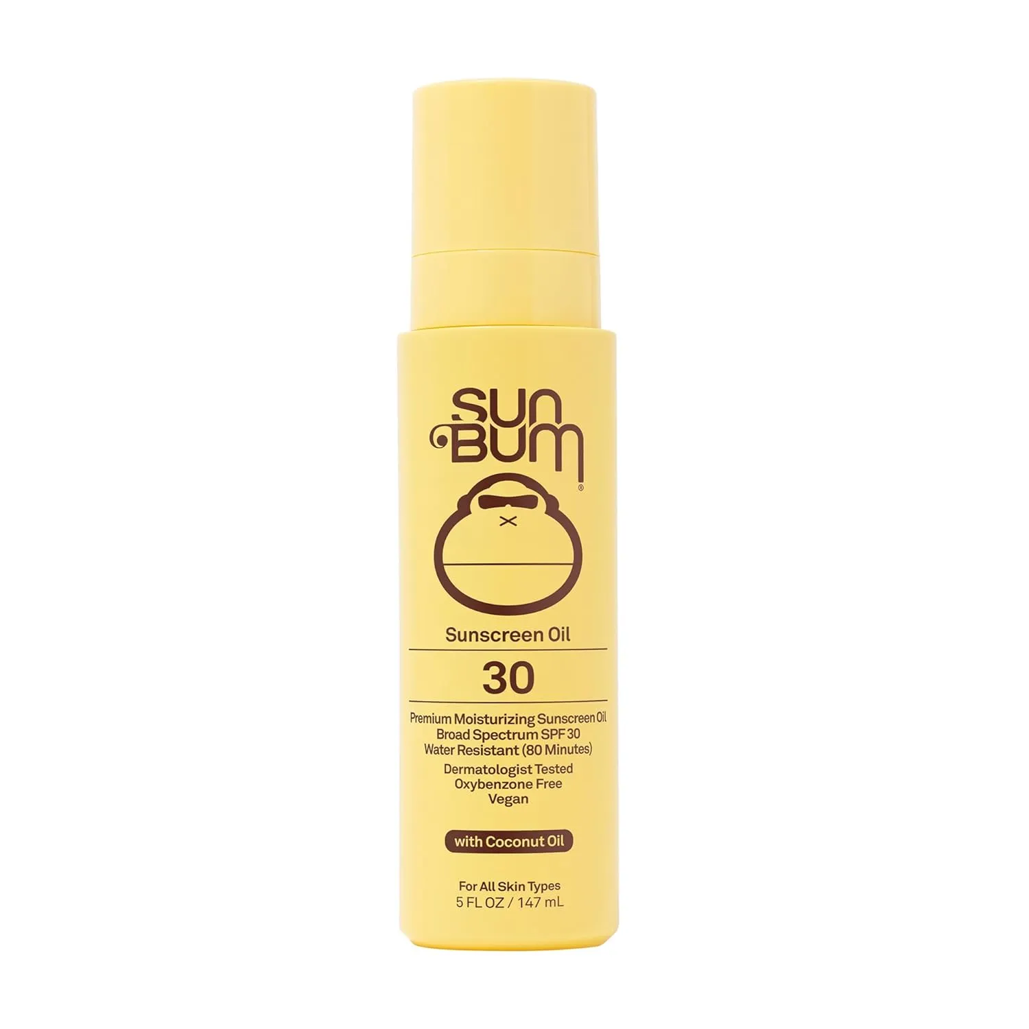 Sun Bum Original SPF 50 Sunscreen Body Oil - Broad Spectrum Moisturizing Sunscreen with Vitamin E - Hawaii 104 Act Compliant (Made without Octinoxate & Oxybenzone) - 5 oz