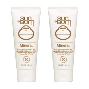 Sun Bum Sun Bum Mineral Spf 50 Sunscreen Lotion Vegan and Reef Friendly (octinoxate & Oxybenzone Free) Broad Spectrum Natural Sunscreen With Uva/uvb Protection 2 Pack