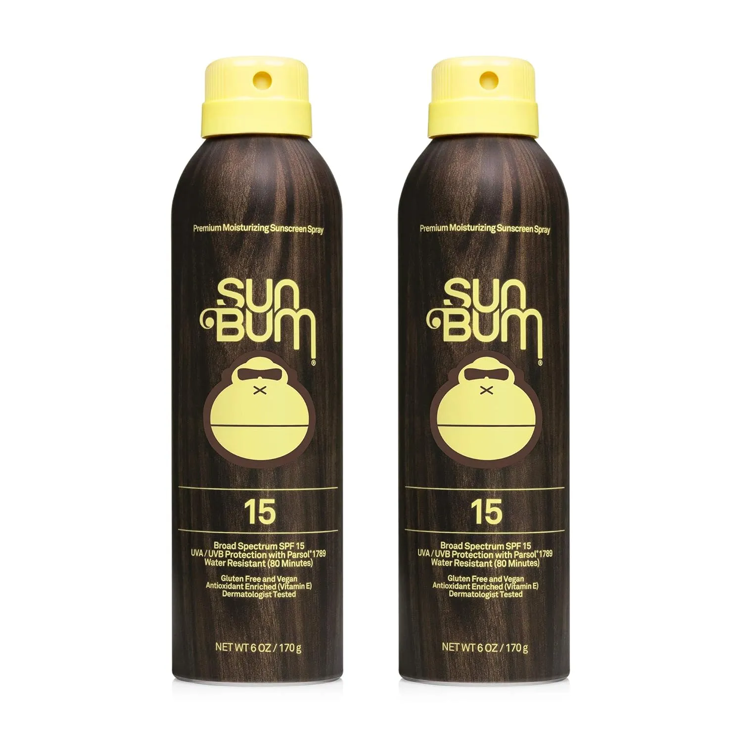 Sun Bum Sun Bum Original Spf 15 Sunscreen Spray Vegan and Reef Friendly (octinoxate & Oxybenzone Free) Broad Spectrum Moisturizing Uva/uvb Sunscreen With Vitamin E 2 Pack