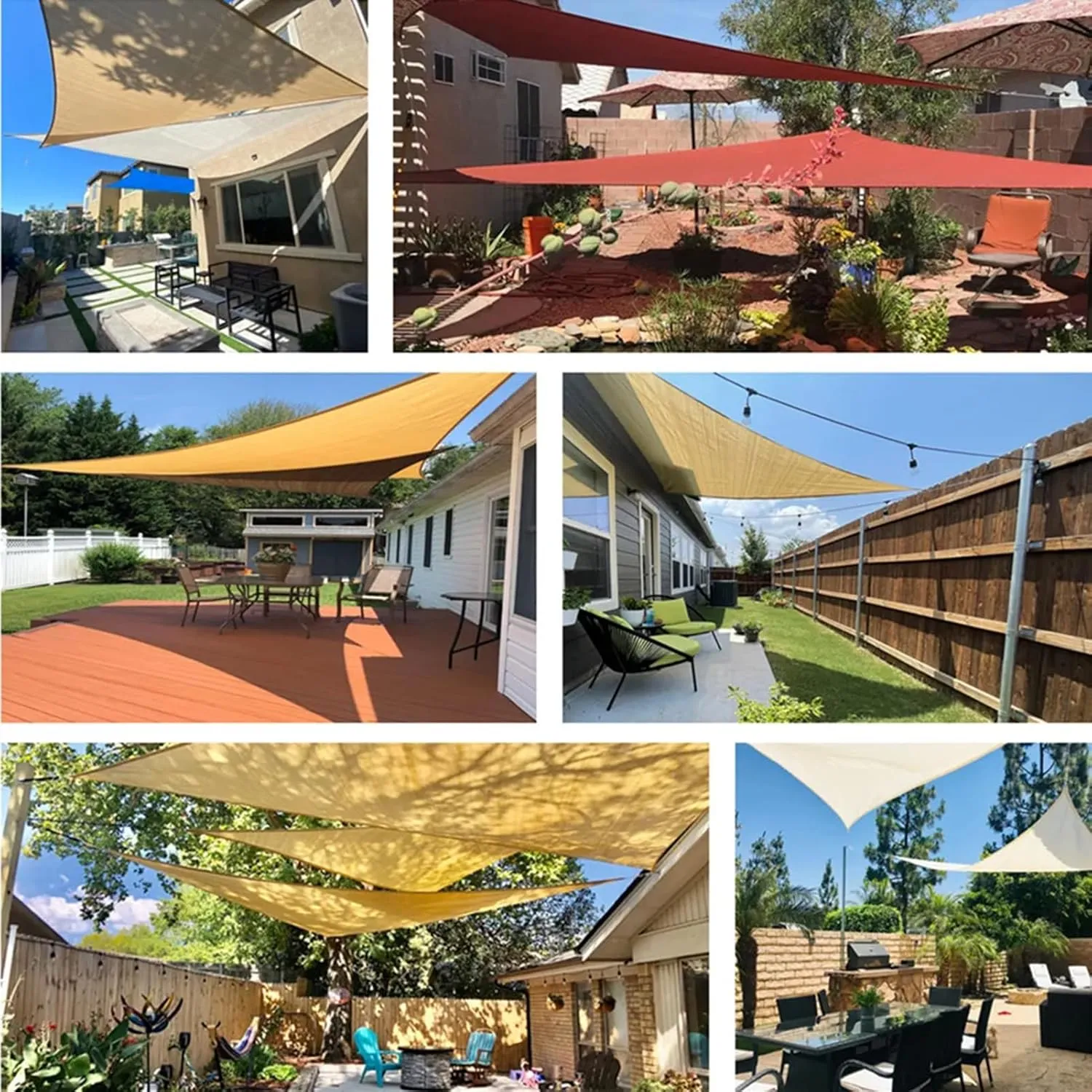 Sun Shade Sail Canopy Awning,Waterproof Outdoor Triangle Shade Canopy,Heavy Duty Durable Sun Shade Canopy for Patio Backyard Lawn Garden Outdoor Activities