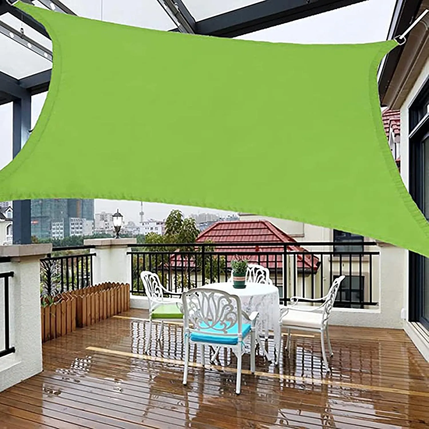 Sun Shade Sail Rectangular Waterproof 7x6ft, Sunshade Sail Canopy Rectangle, Sunshade Cloth Sunscreen Awning Canopy for Outdoor Patio and Garden, Yard Activities