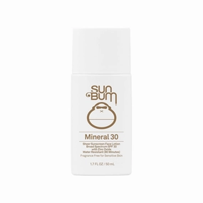 Sun Bum Mineral SPF 30 Face Sunscreen Lotion - Broad Spectrum and Fragrance Free Moisturizing Facial Sunscreen - Hawaii 104 Act Compliant (Without Octinoxate & Oxybenzone) - Travel Friendly - 1.7 oz