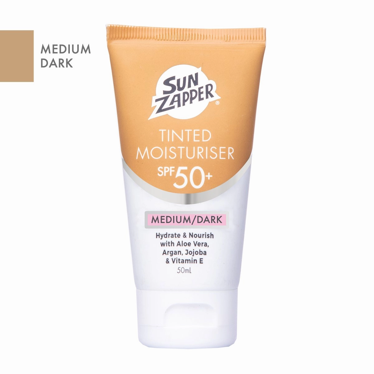 Sun Zapper Tinted Moisturiser SPF 50  - Medium/Dark, 50mL