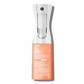 Sunglaze Sheer Body Mist Sunscreen SPF 42 - Body Shimmer Sunscreen, Hydrating Mist Makeup Friendly, Gives Skin a Glowy Finish, Waterproof, Lightweight - Beach Essentials