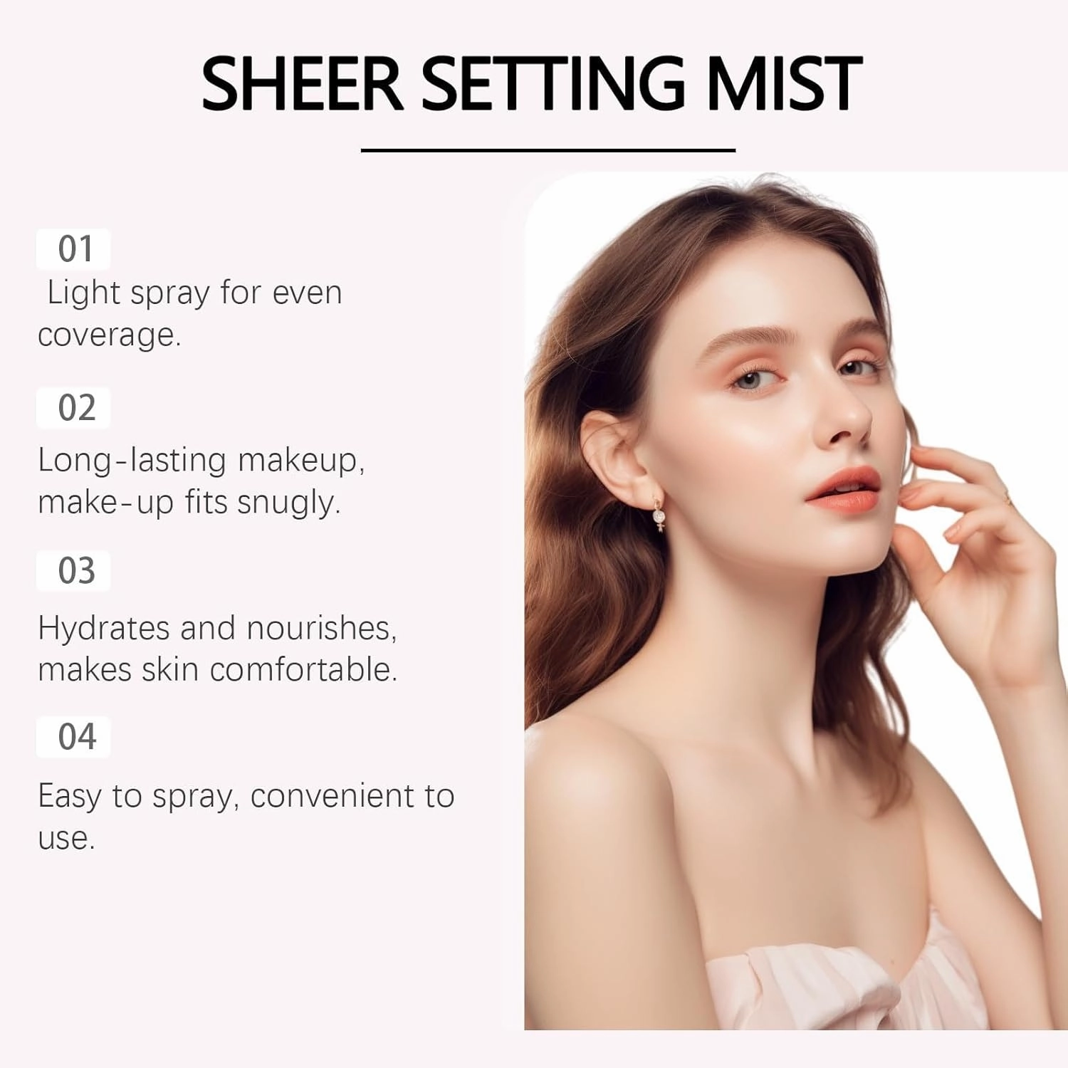 Sunglaze Sheer Setting Mist Sunscreen Spf 50, Broad Spectrum Shimmering Body Oil Mist, Set Makeup Moisturizing and Protective, Spray, Light, Transparent, Oil Controlling, Durable (3)