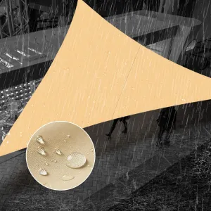 SUNNY GUARD Waterproof Sun Shade Sail 12' x 12' x 12' Sand Triangle UV Block Sunshade for Backyard Yard Deck Patio Garden Outdoor Activities and Facility(We Make Custom Size)