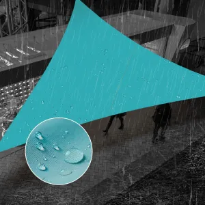 SUNNY GUARD Waterproof Sun Shade Sail 12' x 12' x 12' Turquoise Blue Triangle UV Block Sunshade for Backyard Yard Deck Patio Garden Outdoor Activities and Facility(We Make Custom Size)