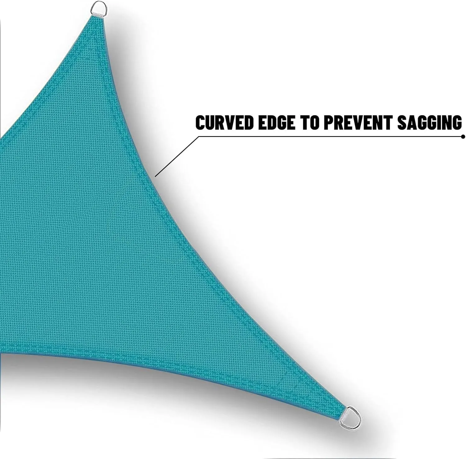 SUNNY GUARD Waterproof Sun Shade Sail 12' x 12' x 12' Turquoise Blue Triangle UV Block Sunshade for Backyard Yard Deck Patio Garden Outdoor Activities and Facility(We Make Custom Size)